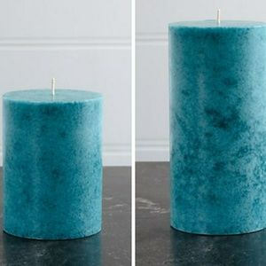Crate&Barrel Aqua Scented Pillar Candles